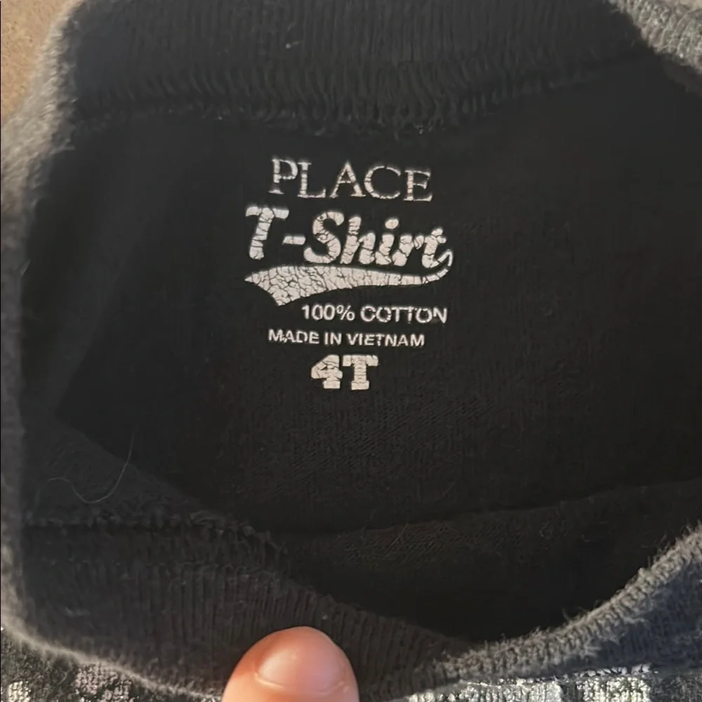 The Children's Place Black Vintage Graphic Short Sleeve Tee